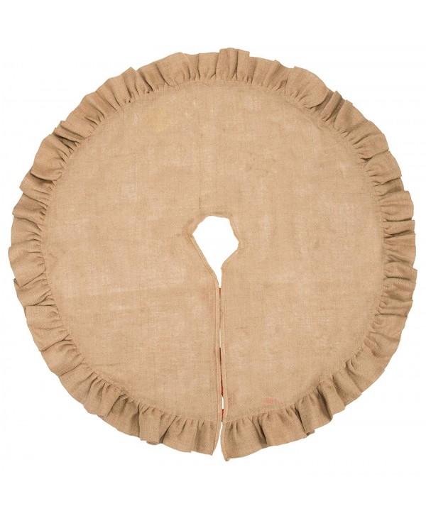 Burlap Christmas Tree Skirt Decoration