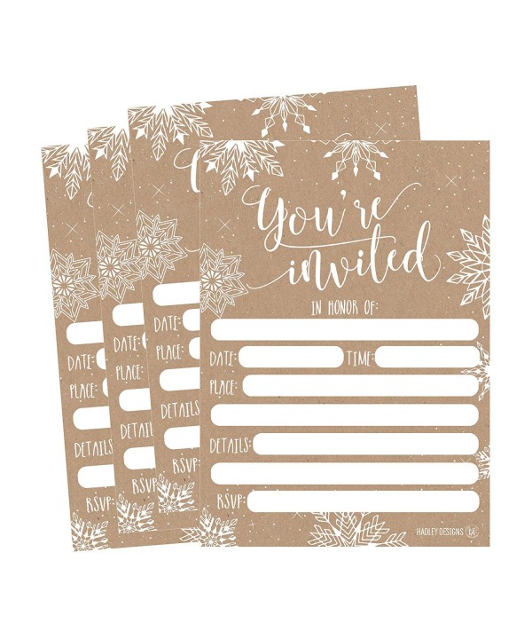 Snowflake Invitations Invitation Anniversary Housewarming