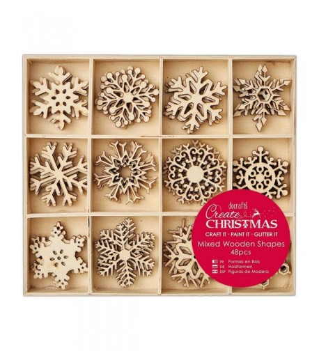 Create Christmas Snowflakes Wooden 48 piece