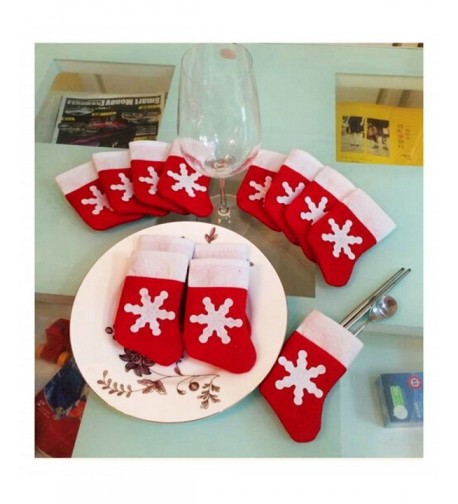 12pcs Christmas Stocking Dinnerware decorations