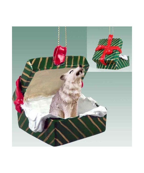 Gray Wolf Gift Christmas Ornament
