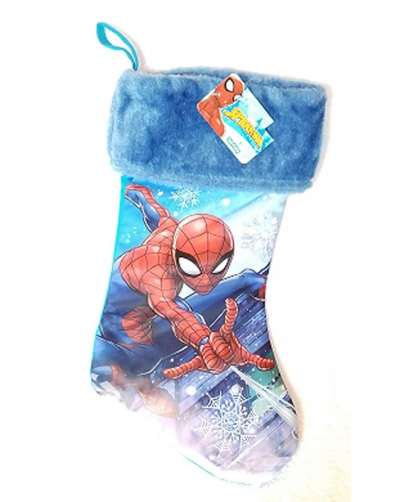 Christmas Stocking Spiderman Silky Blue