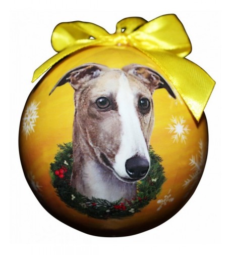 Greyhound Christmas Ornament Shatter Personalize