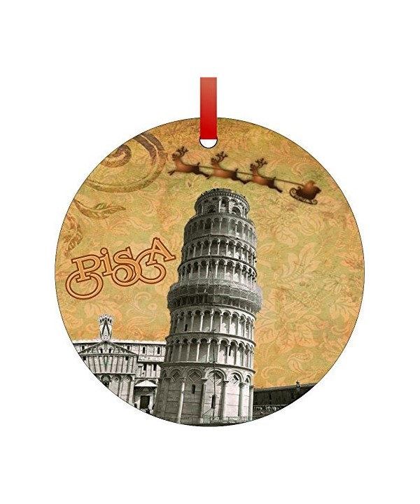 Pisa Tuscany Central Italy Double Sided Aluminum Christmas Ornament