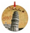 Pisa Tuscany Central Italy Double Sided Aluminum Christmas Ornament
