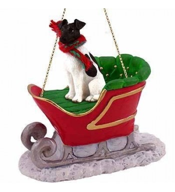 Smooth Terrier Christmas Ornament Black White