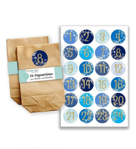 Papierdrachen Advent Calendar Number Stickers