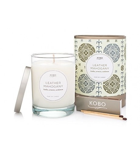 Kobo Candles Candle Leather Mahogany