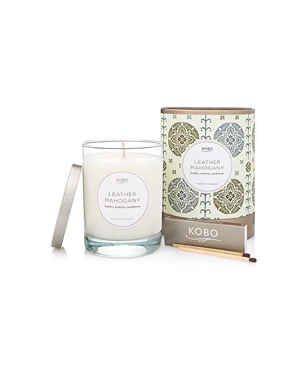 Kobo Candles Candle Leather Mahogany