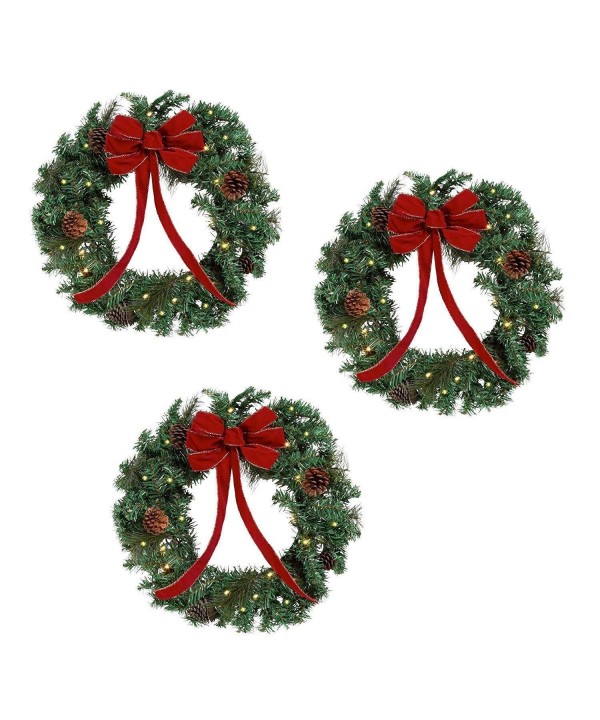 Lighted Holiday Christmas Wreaths Diameter