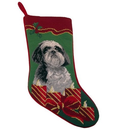 Shih Tzu Christmas Stocking Precious