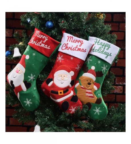 Christmas Stockings Snowman Reindeer Decorations