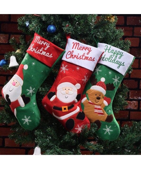 Christmas Stockings Snowman Reindeer Decorations
