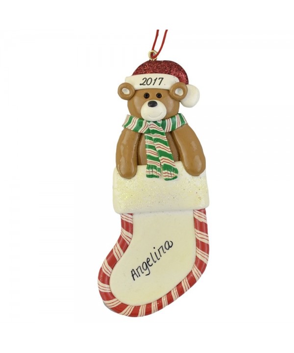 Christmas Stocking Bear Personalized Ornament