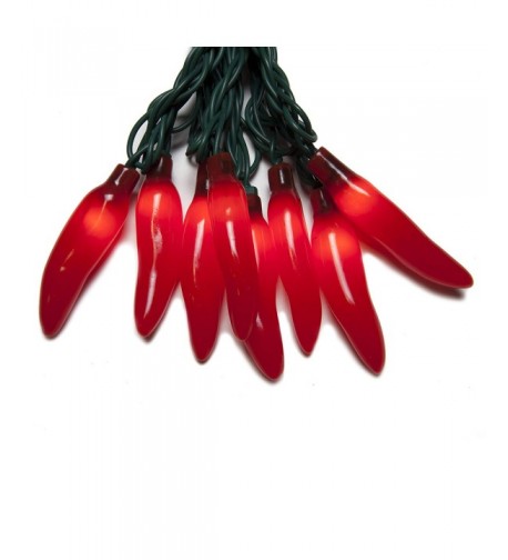 Chili Pepper Lights String Red