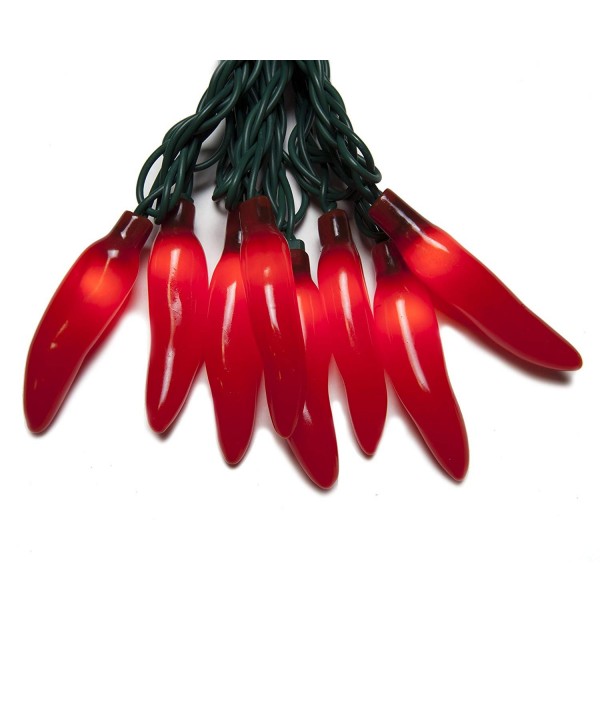 Chili Pepper Lights String Red