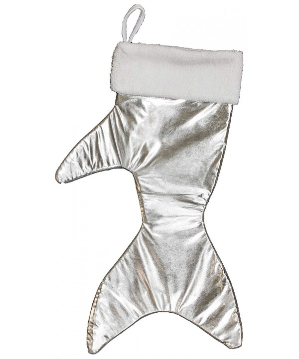 21 5 Metallic Shark Christmas Stocking