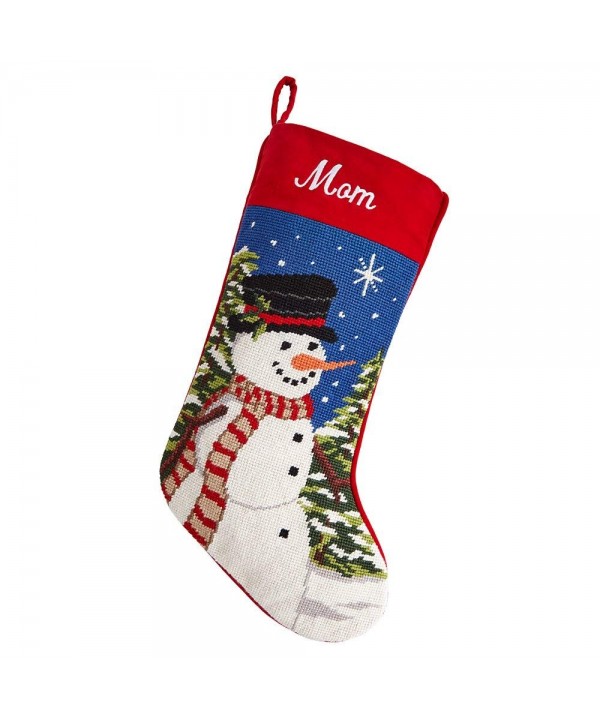 Personalization Mall Snowman Personalized Needlepoint Stocking