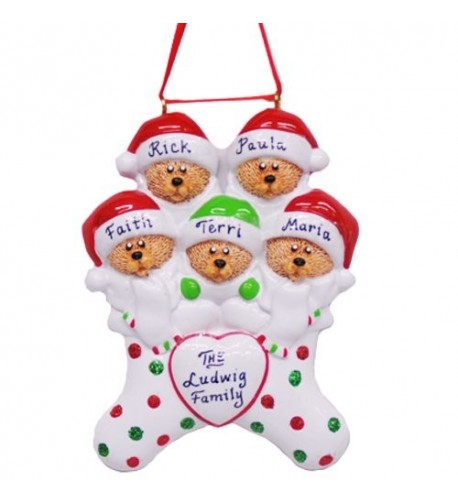 Bears Christmas Stockings Personalized Ornament