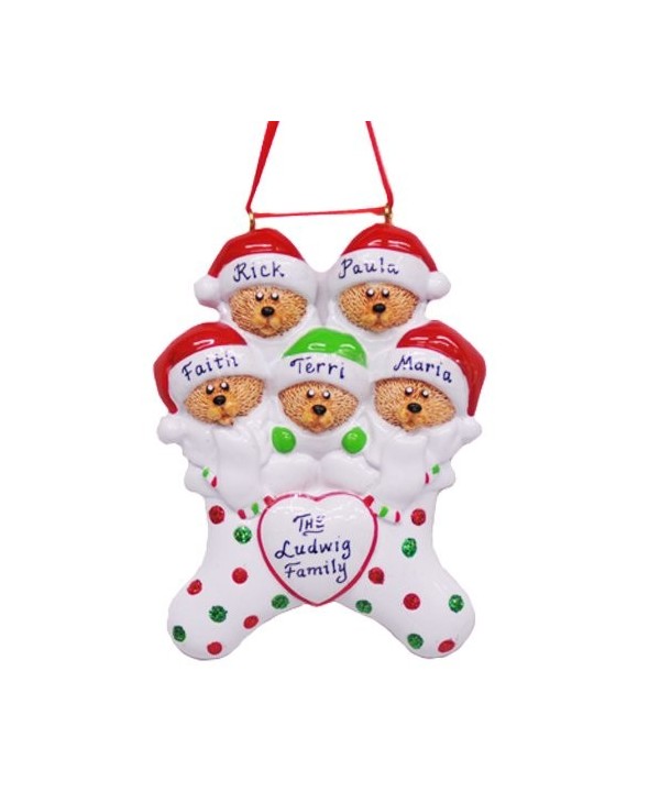 Bears Christmas Stockings Personalized Ornament