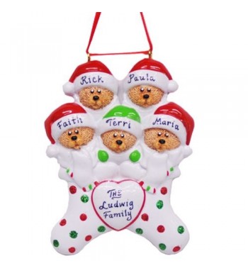 Bears Christmas Stockings Personalized Ornament