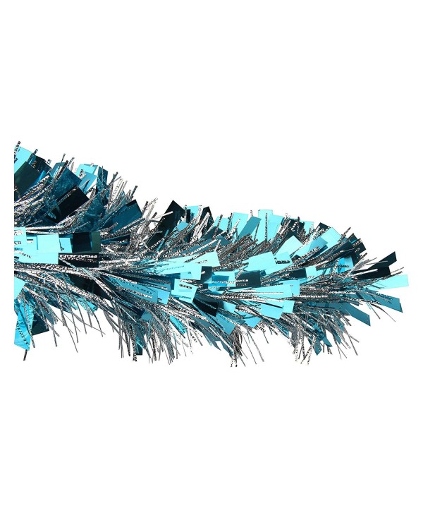 Turquoise Silver Christmas Holiday Garland