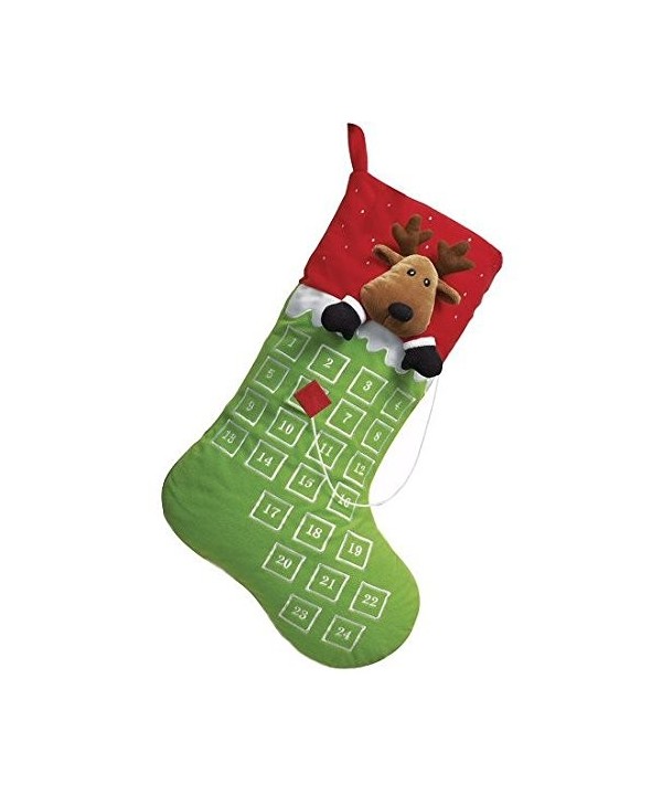 Reindeer Advent Christmas Count Stocking