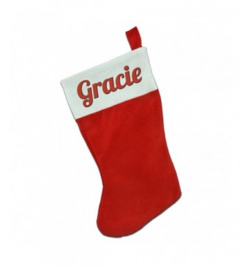 Christmas Holiday White Felt Stocking