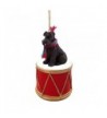 Drummer Schnauzer Uncropped Christmas Ornament