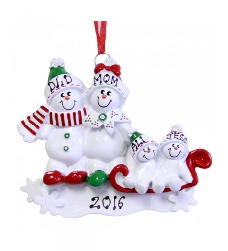 Family Snowman Personalized Christmas Ornament
