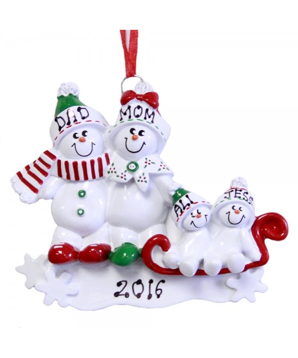 Family Snowman Personalized Christmas Ornament