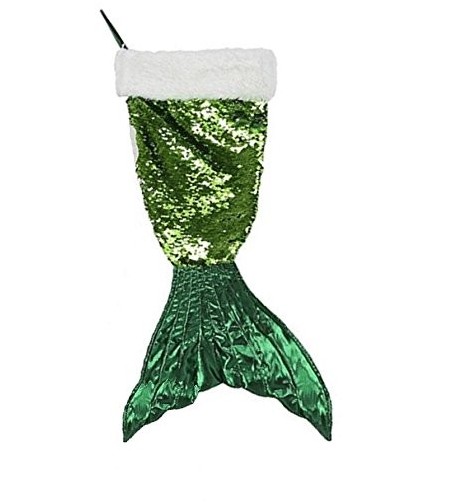 DEI Mermaid Stocking Sequins Green