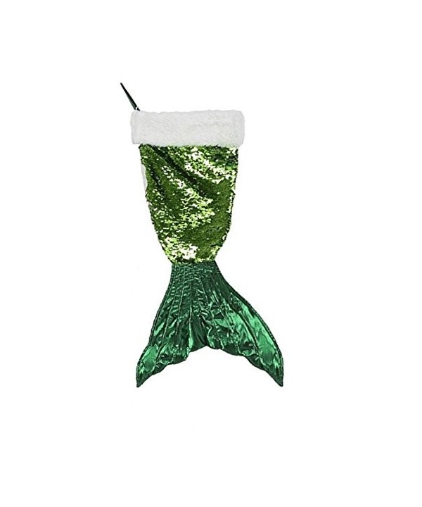 DEI Mermaid Stocking Sequins Green