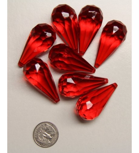 Ruby Red Acrylic Drop Ornaments