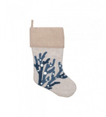 Home Indigo Christmas Coastal Stocking