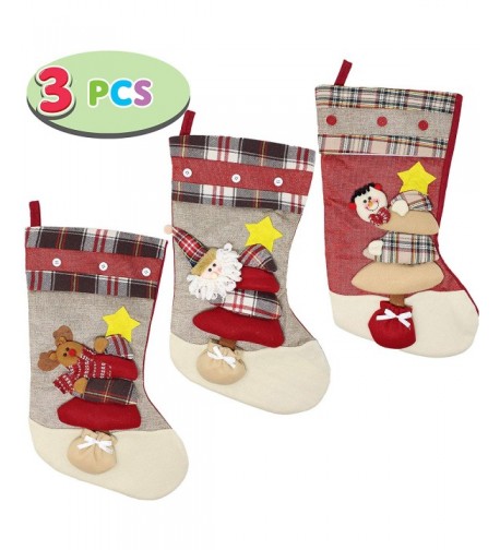 JOYIN Burlap Christmas Stockings Decorations