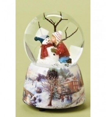 Musical Kissing Snowman Christmas Glitterdome