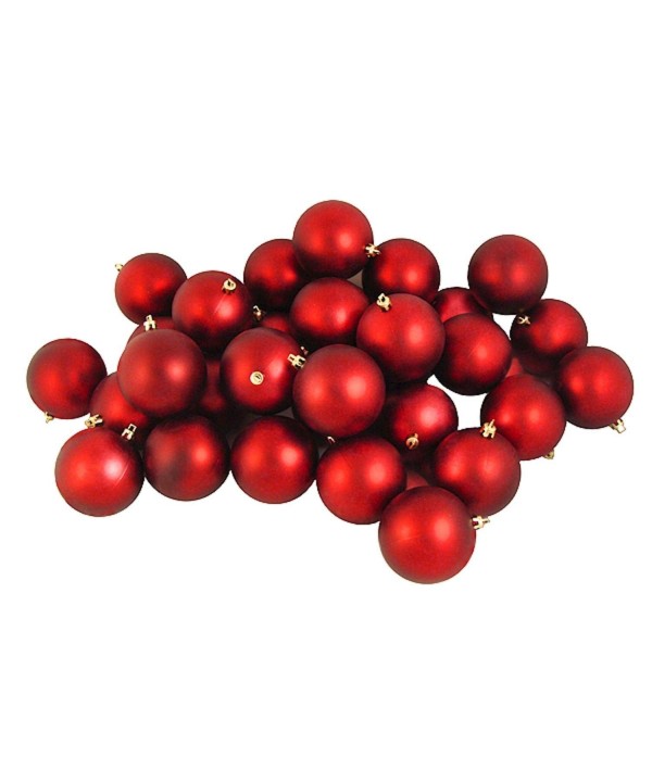 32ct Matte Shatterproof Christmas Ornaments