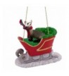 Ferret Sleigh Ride Christmas Ornament