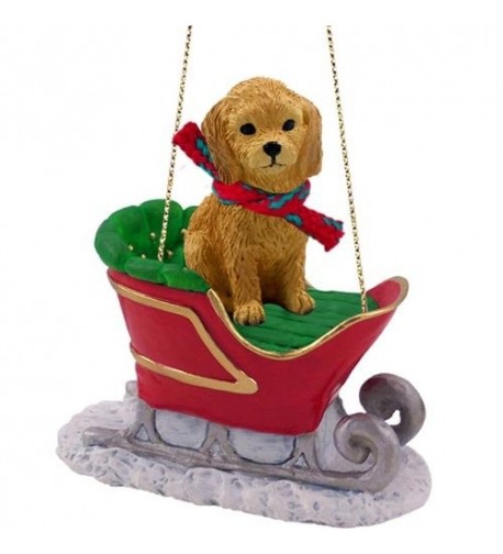 Goldendoodle Sleigh Ride Christmas Ornament