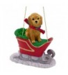 Goldendoodle Sleigh Ride Christmas Ornament