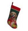 Golden Retriever Needlepoint Christmas Stocking