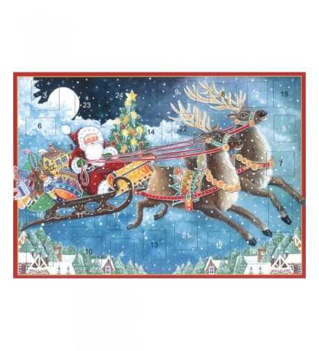 Entertaining Caspari Santas Sleigh Calendar