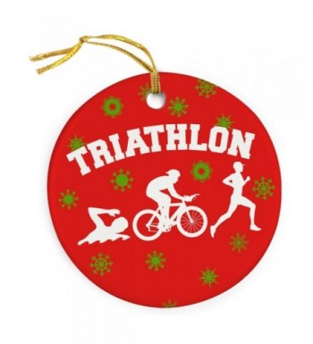 ChalkTalkSPORTS Snowflakes Christmas Triathlon Porcelain