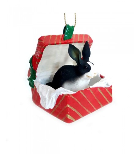 Conversation Concepts Rabbit Black Ornament