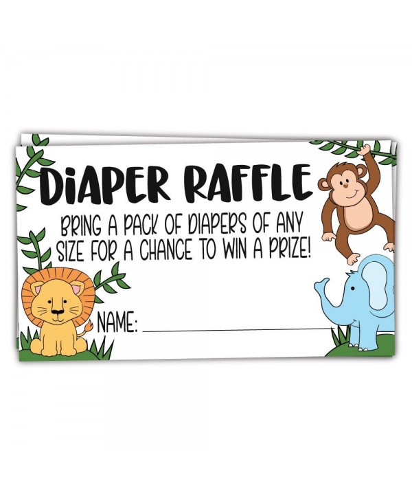 Safari Jungle Animals Diaper Tickets