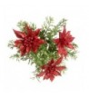 HOLIDAYS Glitter Poinsettia Christmas Candles