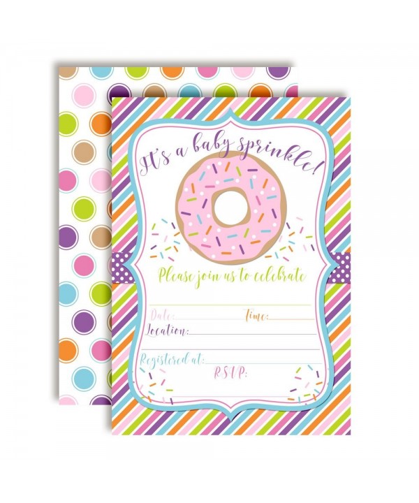 Themed Sprinkle Invitations Envelopes AmandaCreation