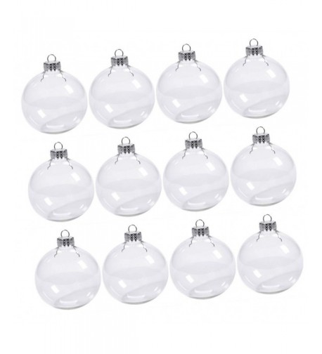 Prettyia Round Plastic Christmas Ornaments