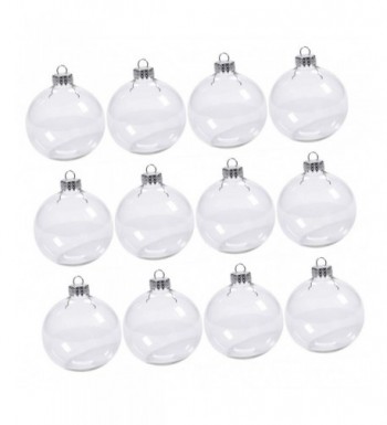 Prettyia Round Plastic Christmas Ornaments